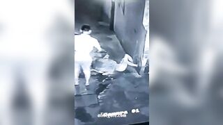 The Man Tried To Help His Friend But Was Knocked Down By The Fallen Man