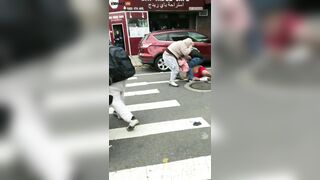 Teen Gang Fight Breaks Out In Brooklyn Streets - V