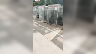 These Plastic-wrapped Boxes Are Being Used By Chi-Coms For Quarantine