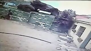 A Thief Bitten By Two Dogs After Attack