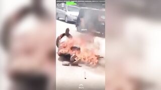 Thief Burned To Death By Angry Mob 