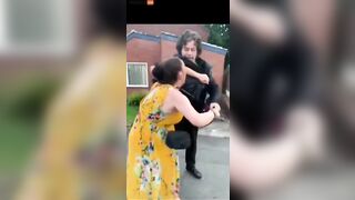 This Is The Terrifying Moment A Crazy Man Attacks A Random Woman