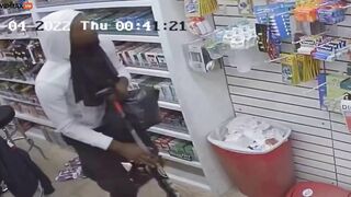 Thug Hits Shop Owner With Baseball Bat During Robbery