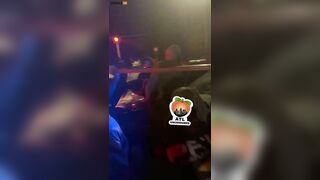 Atlanta Illegal Takeover Mob Attacks Police Car