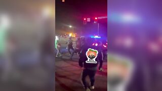 Atlanta Illegal Takeover Mob Attacks Police Car