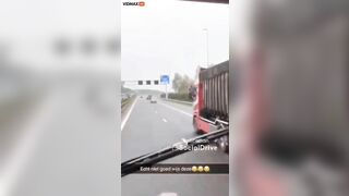 Dutch Truck Driver Caught On Video Playing With Him