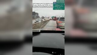 Truck Rollover Accident. New York City, United States 