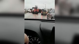 Truck Rollover Accident. New York City, United States 