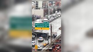 Truck Rollover Accident. New York City, United States 