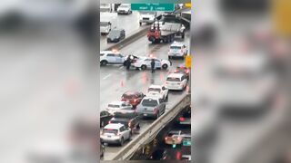 Truck Rollover Accident. New York City, United States 