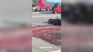 Two People Dismembered In Motorcycle And Truck Accident