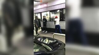 Two Shell Petrol Station Workers Caught A Thug Stealing And Got Inside