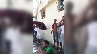 Two Men Fight In Prison B