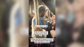Awkward Man Punches Woman In Face On New York Subway