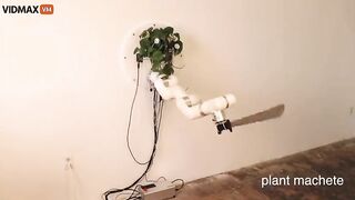 Watch A Plant Control A Machete-wielding Robotic Arm