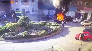 Wild Video Of Liverpool Car Explosion Shows Taxi Driver Mill