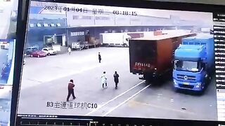 Woman Crushed By Truck And Car 