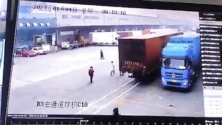 Woman Crushed By Truck And Car 