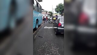 Woman Dies Instantly Under Bus Wheels 