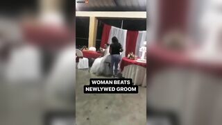 Woman Shows Up At Wedding And Starts Beating Groom - Video