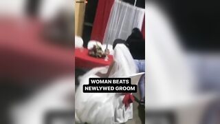 Woman Shows Up At Wedding And Starts Beating Groom - Video