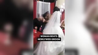 Woman Shows Up At Wedding And Starts Beating Groom - Video