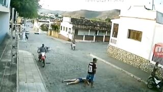 Woman Hits Motorcycle Head-on