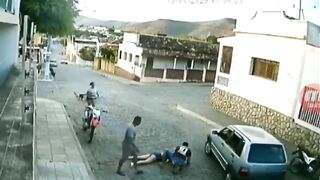 Woman Hits Motorcycle Head-on