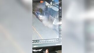 Woman Hit By Wall After Bus Drives By - Video