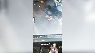 Woman Hit By Wall After Bus Drives By - Video