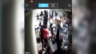 Young Black Man Storms Into A Pharmacy And Snatches People's Feces