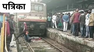 Young People Commit Suicide On Railroad Tracks. India 