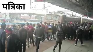 Young People Commit Suicide On Railroad Tracks. India 