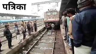 Young People Commit Suicide On Railroad Tracks. India 