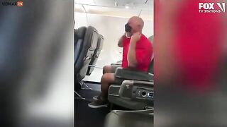 Zombie Passenger Eats His Mask And Roars Like A Maniac