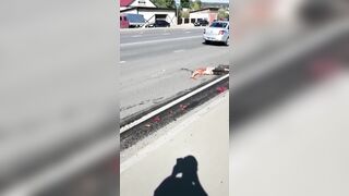 2 People Were Daubed In The Street 