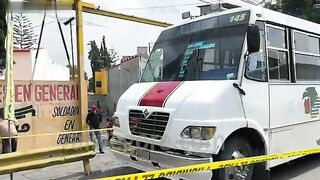 Cyclist Crashes Into Parked Bus And Gets Run Over By Truck 