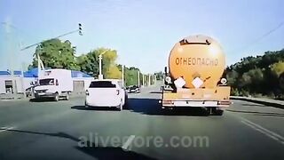 Car Hits Truck 