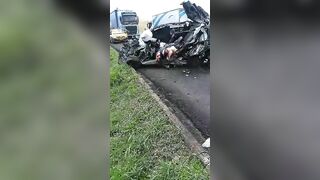 Car And Driver Torn To Pieces 