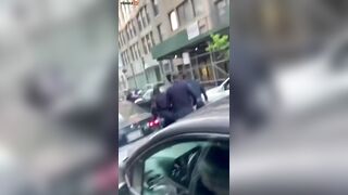 Chaos In Manhattan, Driver Runs Over A Police Officer, O. Drives