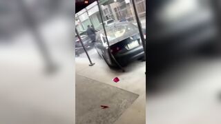 Chaos In Manhattan, Driver Runs Over A Police Officer, O. Drives