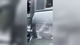 Chaos In Manhattan, Driver Runs Over A Police Officer, O. Drives