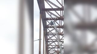 Dude Jumps Off A High Bridge 