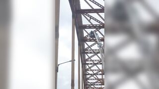 Dude Jumps Off A High Bridge 