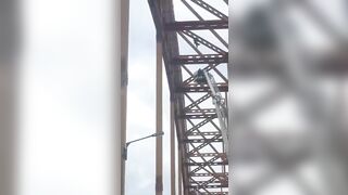 Dude Jumps Off A High Bridge 