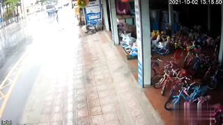Electric Scooter Driver Hit By Speeding Car 