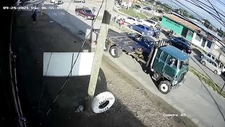 Cyclist Hit By Truck 