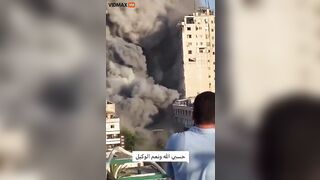 Footage Of Israeli Fighter Jets Bombing Hamas Skyscrapers In Gaza 