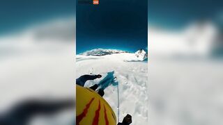 Horrifying Video Shows Skier Falling Into Huge Crevice