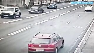 Guy Randomly Jumps Off Bridge 